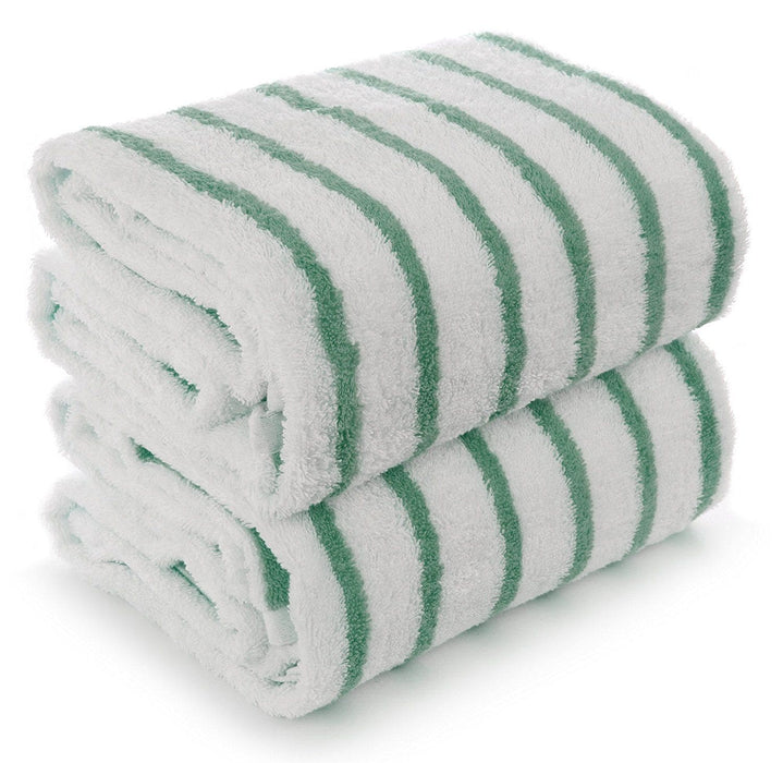 Thin Cabana Stripe Beach Towels, Soft & Absorbent, (Large, 2 Pack)
