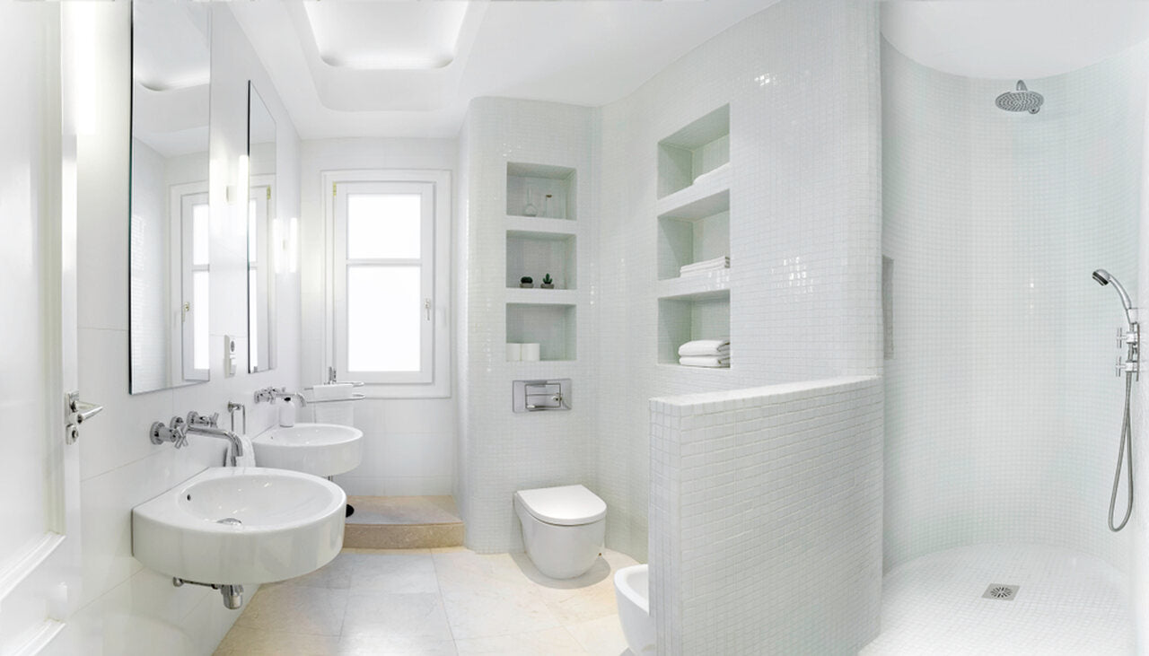 white bathroom design