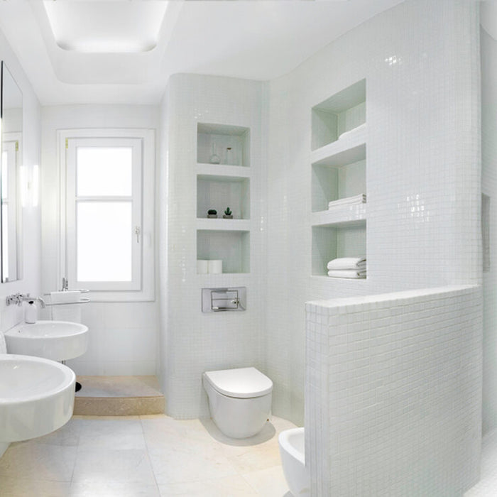 white bathroom design