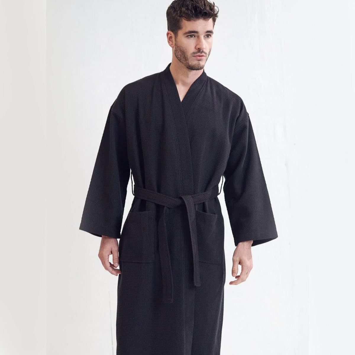 Buy Turkish Soft Cotton Black and Caramel Colour Jacquard Lightweight Shawl  Collar Bathrobe, Dressing Gown. Online in India - Etsy
