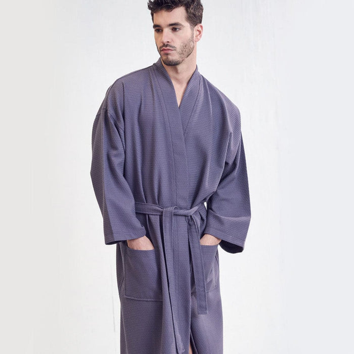 Men's Spa Bathrobe, Gray