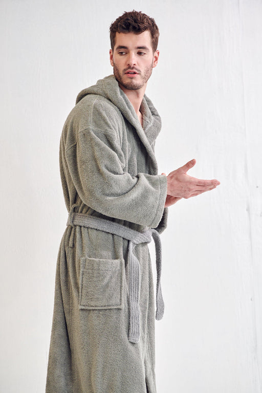 men's luxury dressing gown with hood Luxurious Mens Hooded Bathrobe ,navy Turkish Organic Cotton/bamboo Mens Bathrobe, Luxury Man Bathrobe, Gift for Him, Gift