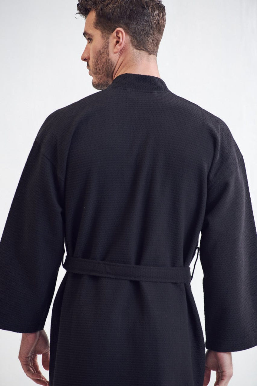 Men's Black Bathrobe Men's Black Robe RobesNmore
