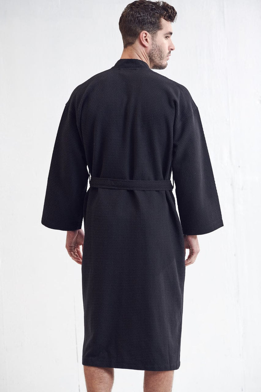 Men's Black Bathrobe Men's Black Robe RobesNmore