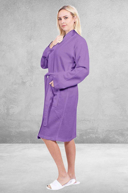 Purple Blue Batik Print Long Sleeved Rayon Robe with Belt - Daydream in  Violet | NOVICA