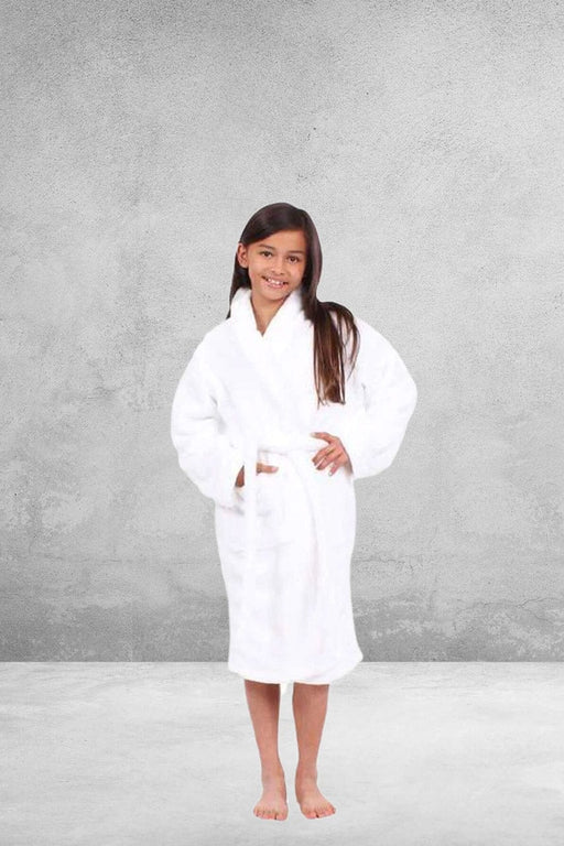 Kid's White Robe - Kid's Bathrobe | RobesNmore