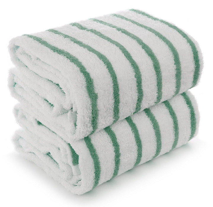 Small Bath Towels 38x24 Light Gray Striped Tea 