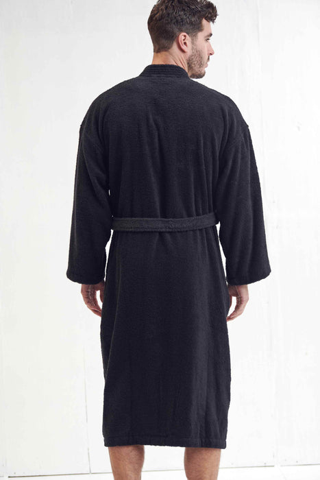 Men's Black Bathrobe - Men's Terry Bathrobe | RobesNmore