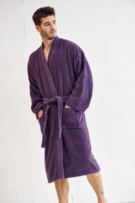 Kimono Style Bathrobe - Lavender Bathrobe | RobesNmore