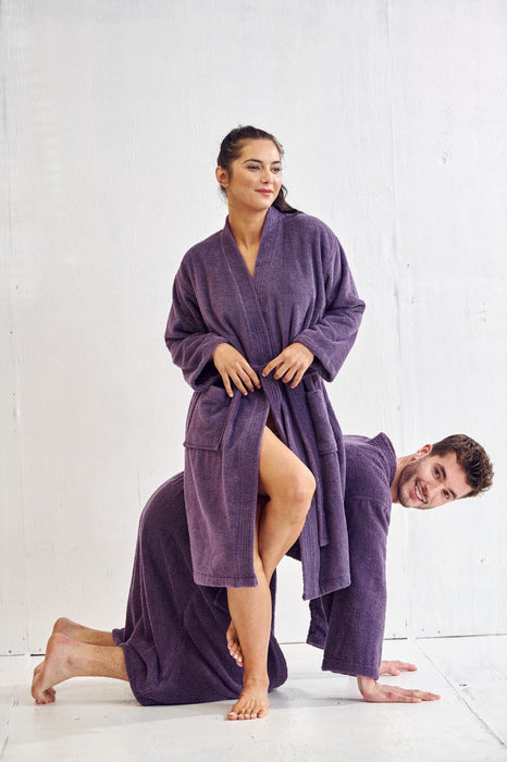 Kimono Style Bathrobe - Lavender Bathrobe | RobesNmore