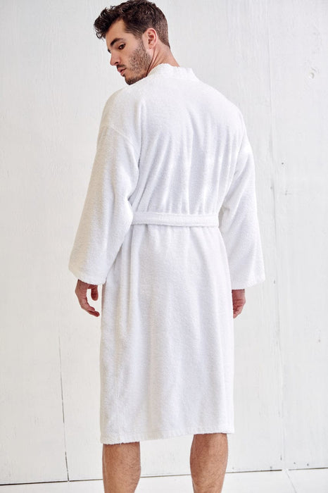 Men's White Bathrobe - Men's White Robe | RobesNmore