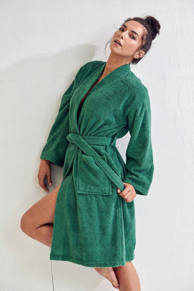 Muslin dressing gown - Sage green - Home All | H&M IN