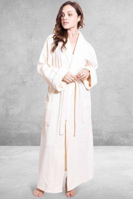 Frette Velour Shawl Collar Robe - Beige Robe | RobesNmore